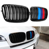 Calandre BMW X5 X6 E70 E71 E72 (2007-2014) Grille Carrosserie M Power Style Double Ligne Auto ABS Pare-choc Donicars